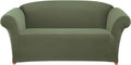 Home One Piece Stretch Loveseat Slipcover Honeycomb Hunter Green