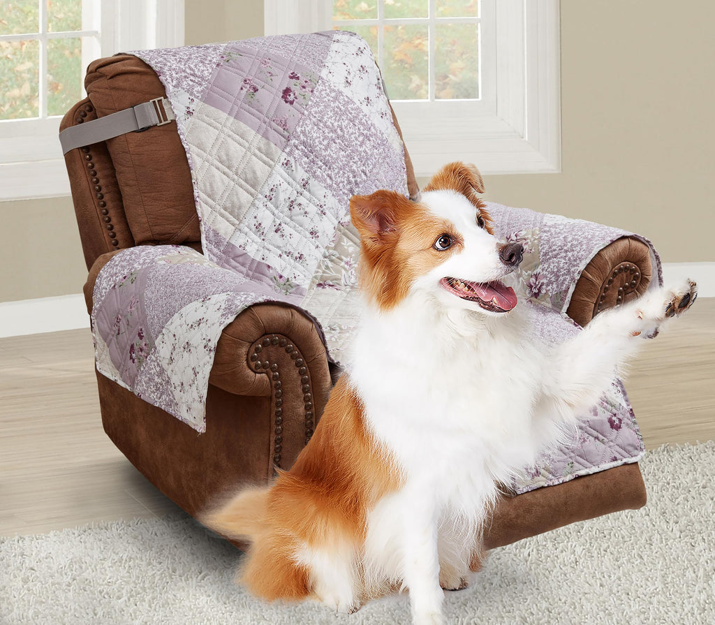 Brilliant Sunshine Blue Toile Couch Loveseat Slip Cover for Dogs