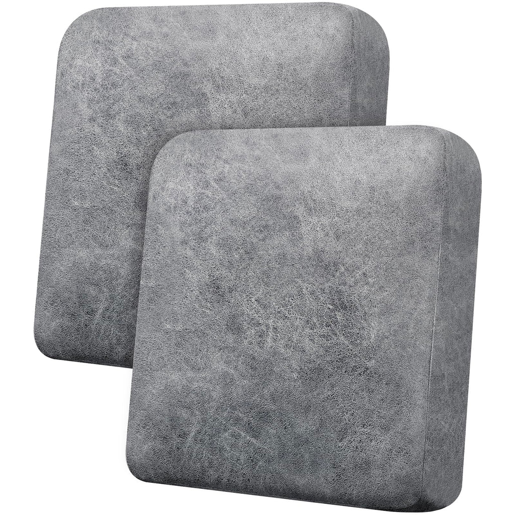 Loveseat Cushion Covers Leather-Look 2PC Stretch Love Seat Slipcover Sets for Living Room Individual Couch Seat Protector, Pet-Friendly, Non-Slip, Easy Fit - Coffee