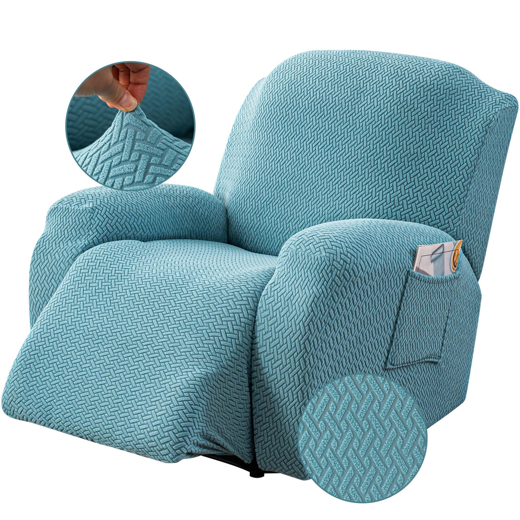 Genina Recliner Loveseat Covers with Console,2 Seater,Beige