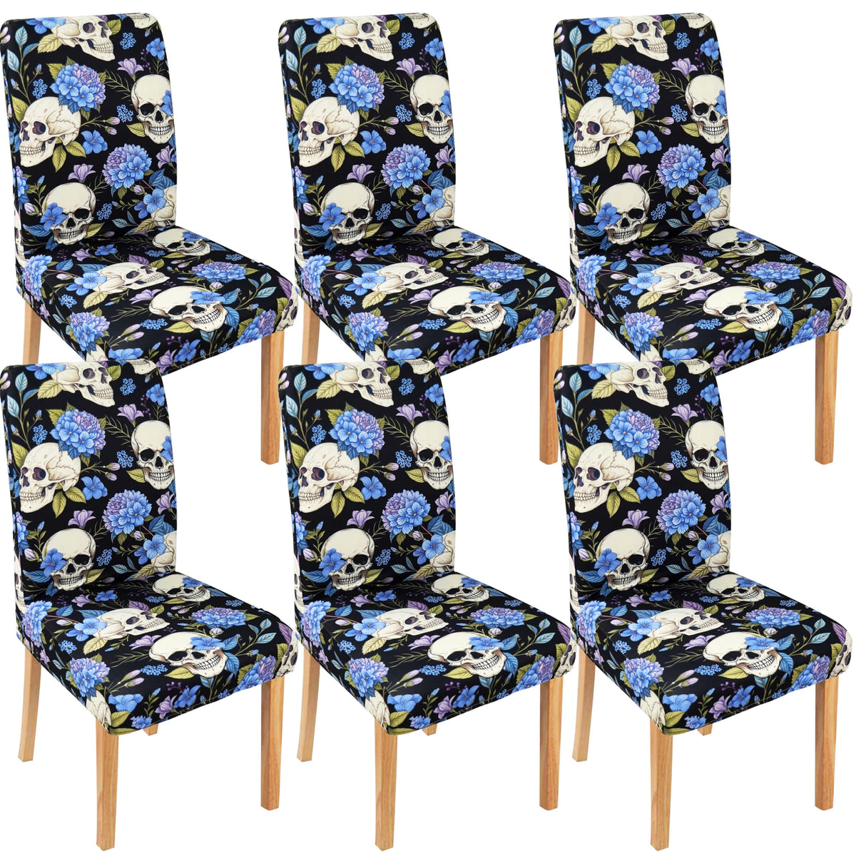 Halloween Chair Covers Set of 4, Fall Pumpkin Black/White Buffalo Plaid Chairs Slipcover for Dining Room, Removable Washable Breathable Cover in the Kitchen Restaurant Holiday Decor