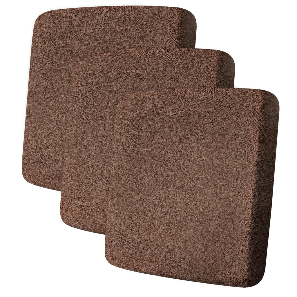 ANARACHON Leather Look Couch Cushion Covers Sofa Seat Slipcovers Sets Couches Furniture Protector for Sectional Armchair Loveseat Pets Kids Stretch Spandex Fabric (2 Cushion Loveseat, Burgundy)