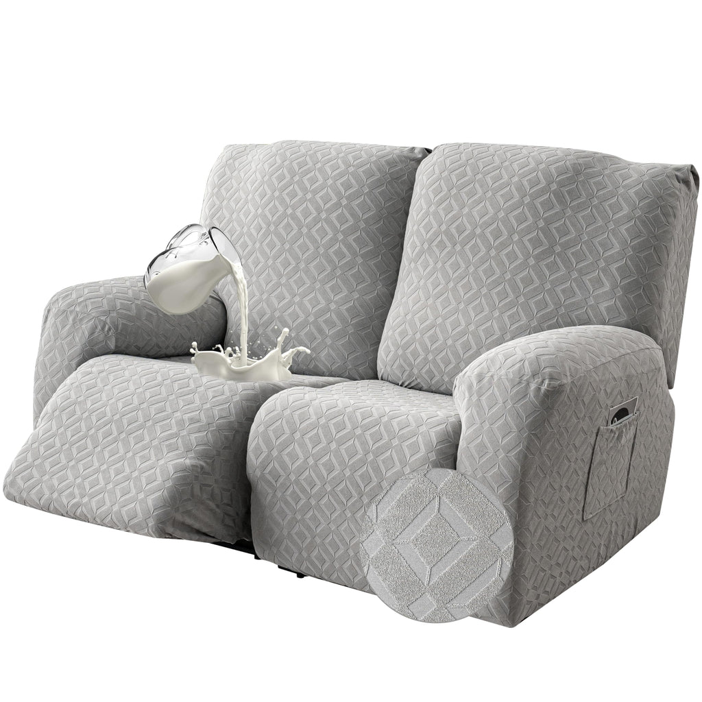 Genina Waterproof Recliner Loveseat Cover,2 Seat Couch Cover,Chocolate