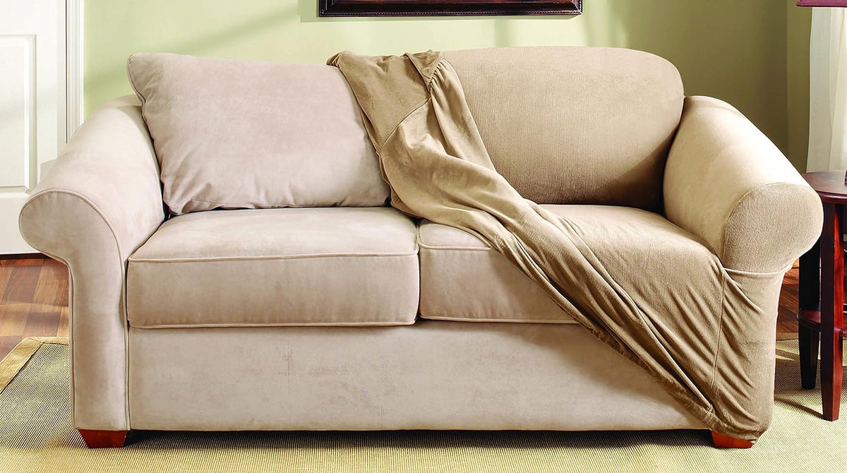 SureFit Stretch Pearson - Loveseat Slipcover - Dark Flax (SF35302)