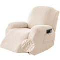 Genina Recliner Loveseat Covers with Console,2 Seater,Beige
