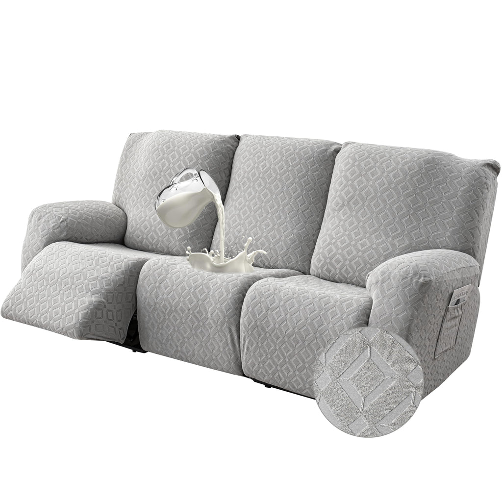 Genina Waterproof Recliner Loveseat Cover,2 Seat Couch Cover,Chocolate