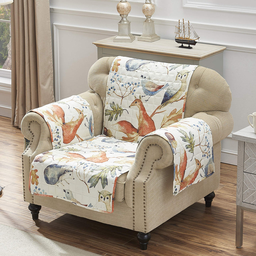 Greenland Home Willow Reversible Slipcover - Furniture Protector - Loveseat - Natural
